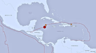 The United States Geological Survey a montré une carte de la localisation du tremblement de terre et le tsunami pour Haïti