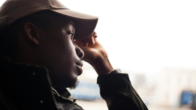 Un jeune homme pensif regarde au loin à travers une fenêtre, capturant un moment d’introspection. Crédit photo : Andriyko Podilnyk / Unsplash