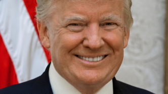 Le président Donald Trump pose pour son portrait officiel à la Maison Blanche, à Washington, D.C., le vendredi 6 octobre 2017. (Photo officielle de la Maison Blanche par Shealah Craighead)
