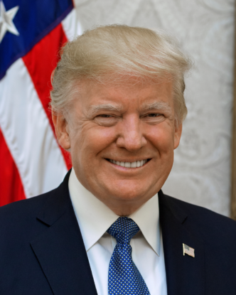 Le président Donald Trump pose pour son portrait officiel à la Maison Blanche, à Washington, D.C., le vendredi 6 octobre 2017. (Photo officielle de la Maison Blanche par Shealah Craighead)