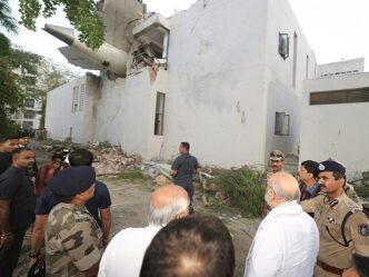 Union Minister of Home Affairs & Cooperation, Shri Amit Shah visits the crash site of Air India Flight 171.