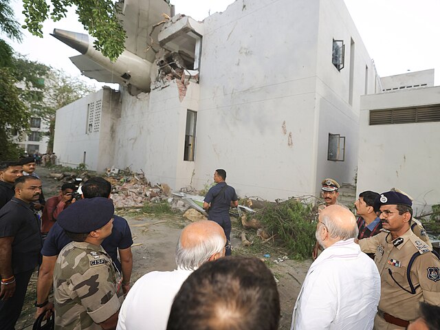 Union Minister of Home Affairs & Cooperation, Shri Amit Shah visits the crash site of Air India Flight 171.
