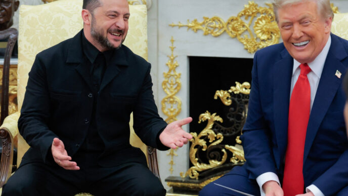 Volodymyr Zelensky et Donald Trump Crédit : Anna Moneymaker / GETTY IMAGES NORTH AMERICA / Getty Images via AFP