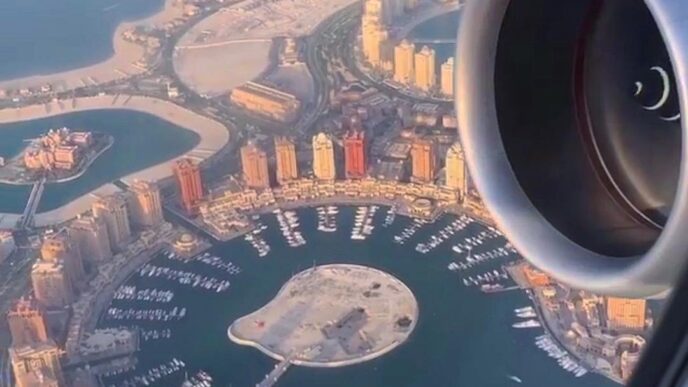 Vue aérienne de Doha. Photo Credit: pilotamireh