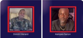 L’ancien chef de l’USGPN, Dimitri Hérard, et Kempes Sanon, chef du gang de Bel-Air, sont sanctionnés par les États-Unis pour leur soutien à la coalition Viv Ansanm, le 17 octobre 2025. Crédit : Ambassade des États-Unis en Haïti / Compte X officiel